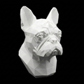 The Frenchie - Geometric French Bulldog Statue, Modern Low Poly Dog Decor