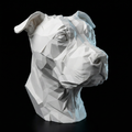 The Staffy - Geometric Staffordshire Bull Terrier statue, Modern Low Poly Dog Decor