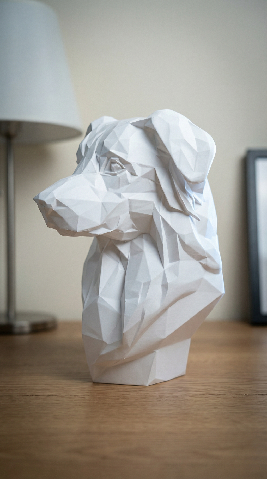 Sulio - Estatua geométrica de pastor australiano, decoración moderna de perros de Low Poly