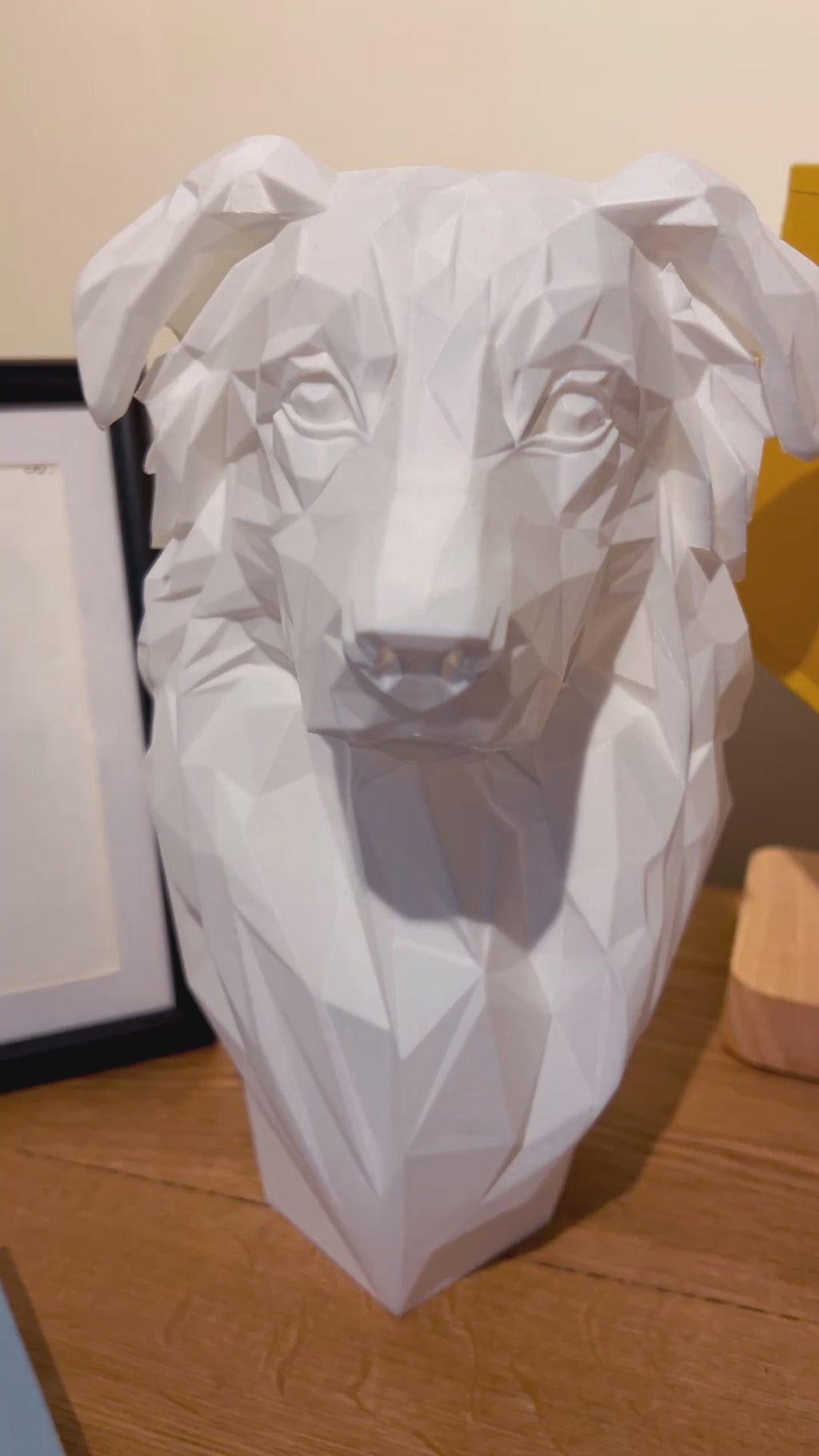 Sulio - Estatua geométrica de pastor australiano, decoración moderna de perros de Low Poly