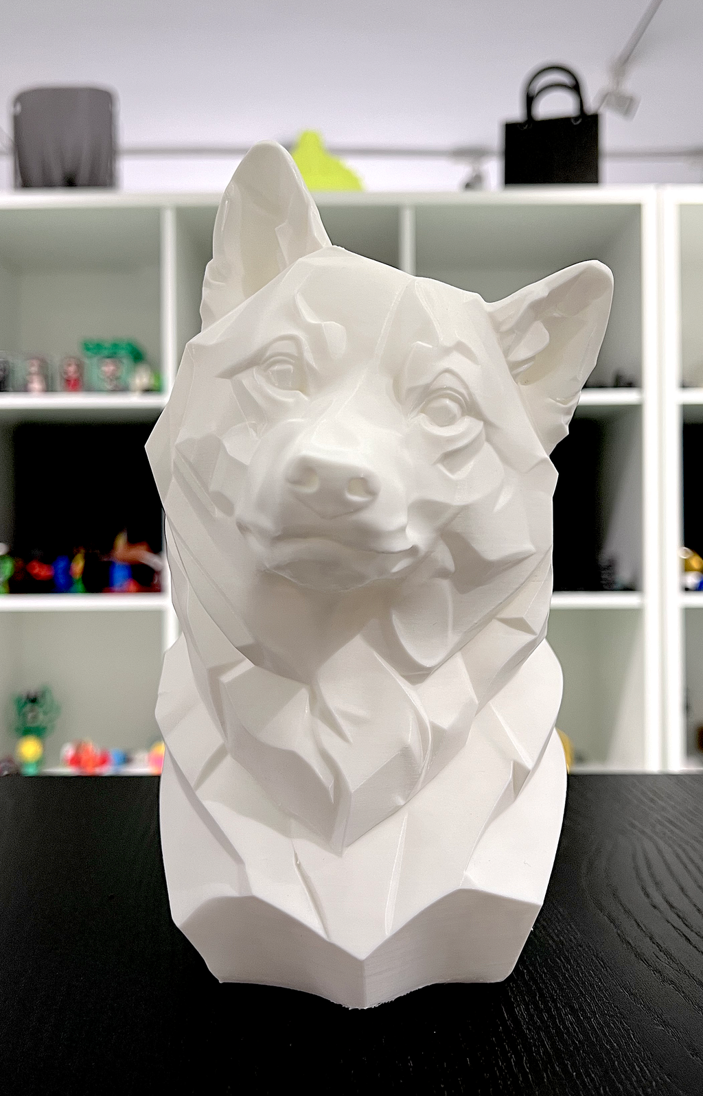 El Shiba - Estatua geométrica de perro, decoración moderna de perro de low poly