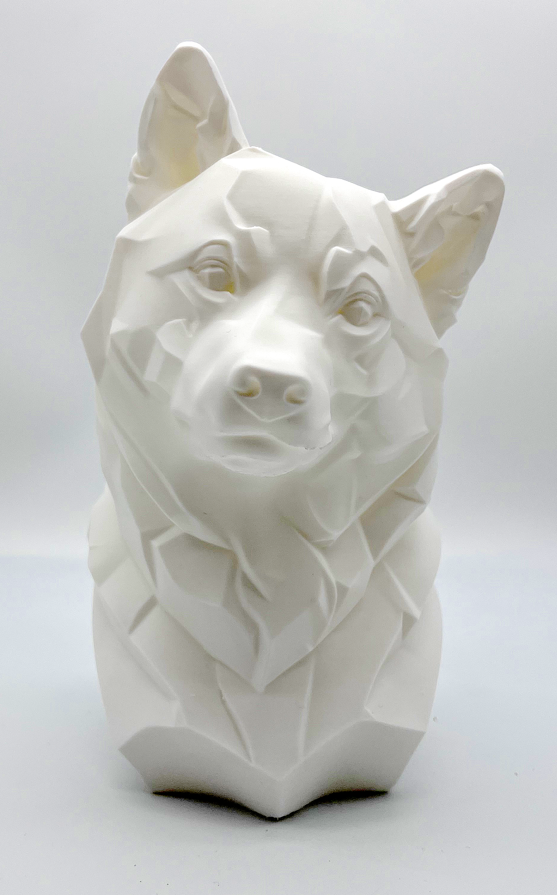 The Shiba - Geometric Dog Statue, Modern Low Poly Dog Decor